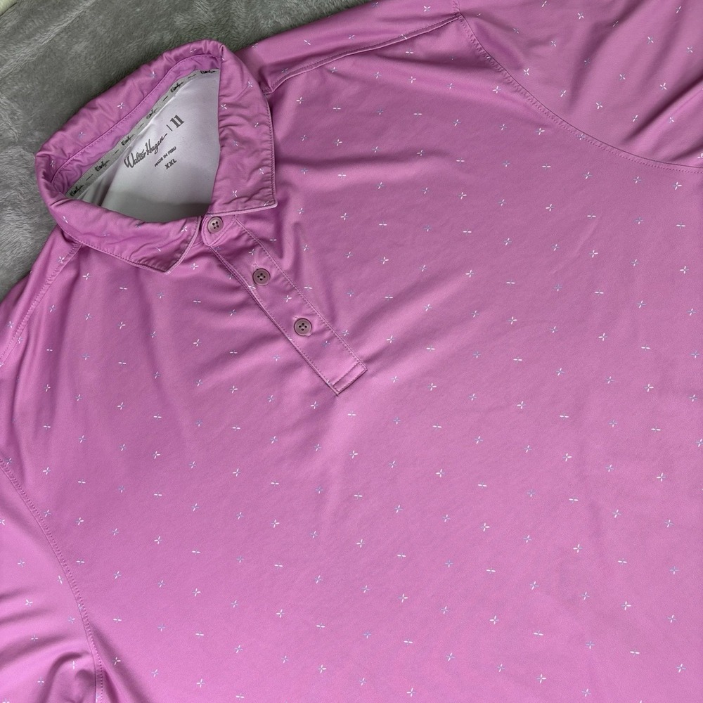Walter Hagen‎ 11 Majors Performance Golf Shirt XXL Pink All over Golf Club Print